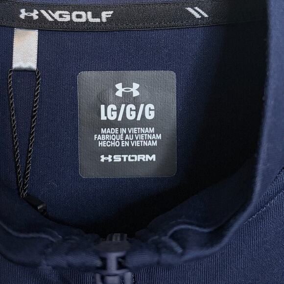 Under Armour Storm Women's Midlayer Full-Zip Track Jacket L Navy Blue Athletic - Picture 7 of 12